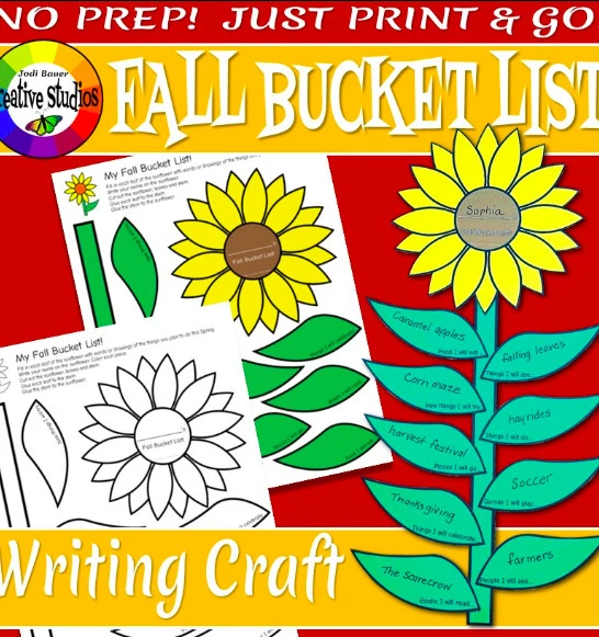 Sunflower Fall Bucket List craft